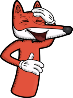 Fox laughing