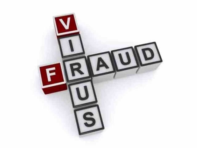 Virus fraud word puzzle